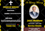 design a beautiful and respectful funeral or memorial program