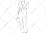 draw fashion or editorial illustration sketch in procreate