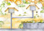 do sketches and perspectives of the buildings