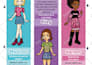 illustrate a paper doll with clothes and accessories