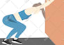 draw flat yoga pose illustration
