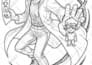 create character danganronpa style splash art sprite for you