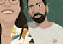 draw couple portrait illustration