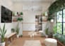 do interior design and 3d visualization for your room with shopping list