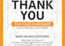 design custom amazon thank you card, product package insert
