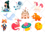 create a cute unique stickers for you