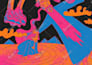 create surreal fun illustration