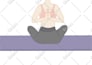 draw flat yoga pose illustration