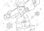 draw coloring book page for children
