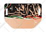make a packaging design, pouch, labels in arabic and english
