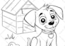 create children colouring book page for kids