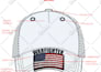 design hat, cap tech pack with 3d mockup and flat sketch