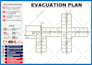 draw evacuation plan, escape route maps, fire safety diagram