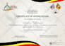 design certificate with attendees data and digital signature