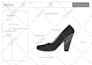 make technical sketches of your woman footwear design