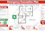 design fire emergency evacuation plan, egress plan, fire escape plan