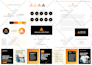 design logo brand identity, social media kit branding
