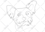 draw line art pet memorial tattoo sketch in unique style