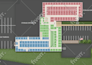 draw vector site plan or map illustration for real estate property