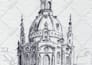 create a hand drawn architectural illustration
