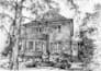 do architectural hand drawing in black and white