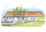 make a detailed building line drawing