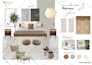 design mood board interior with shopping list