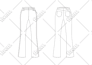 design varsity jacket  flat sketch tech pack  artwork