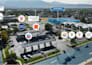 create real estate aerial maps with specific logo labels