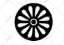 create black and white line art illustration