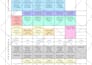 create a color coded weekly or monthly calendar schedule