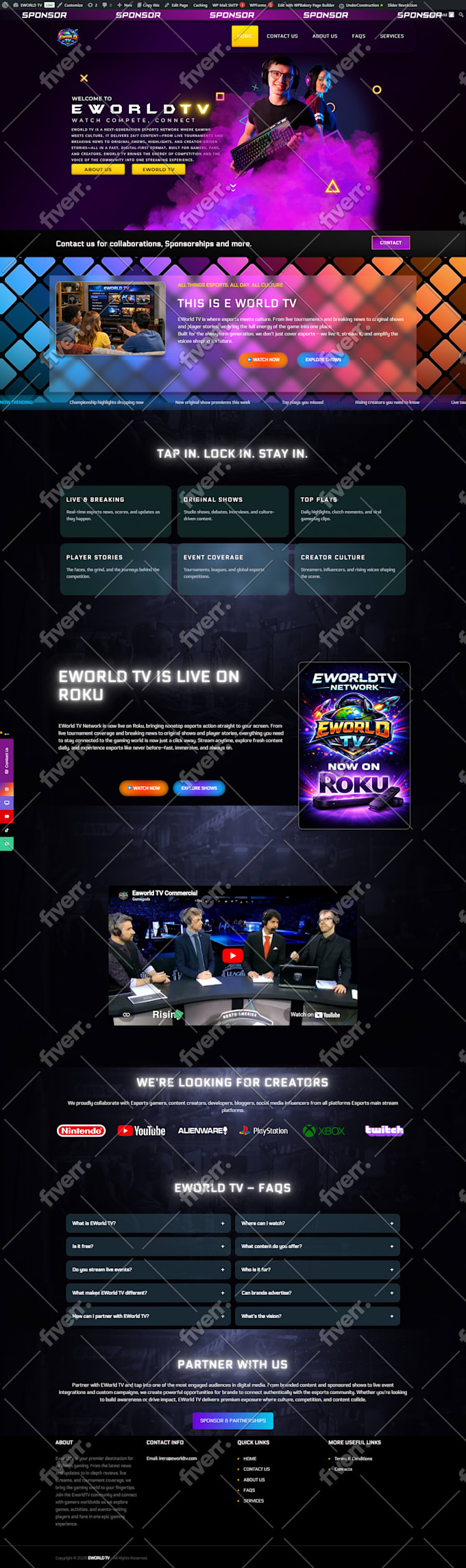 make a modern esports website for you