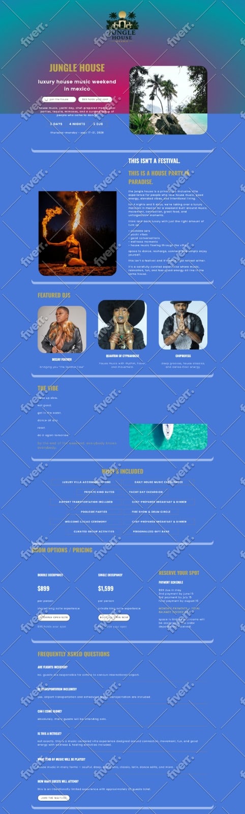design or redesign carrd website