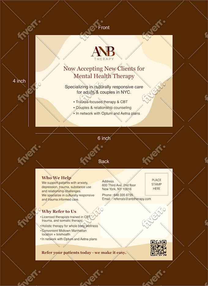 design a professional custom postcard