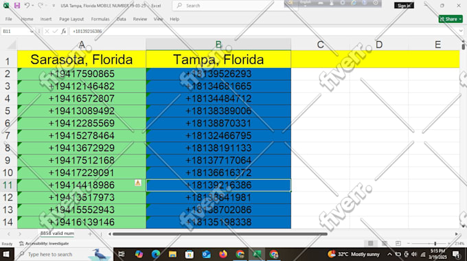 provide active and update USA mobile phone number list