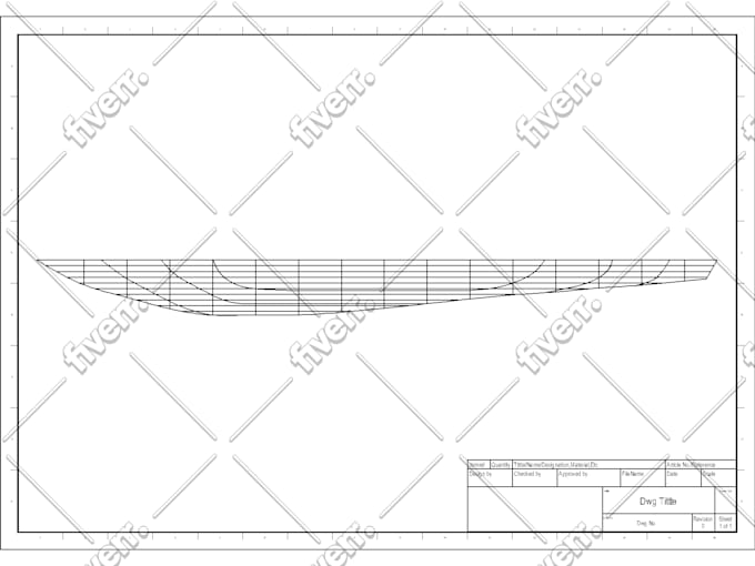 create a lines plan of a boat, ship, vessel, and yatch