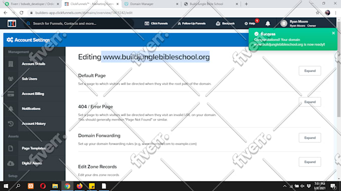 add custom domain or subdomain on clickfunnels