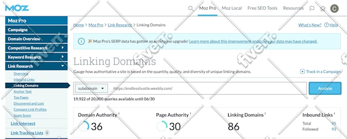 increase moz da, increase da, domain authority with SEO backlinks