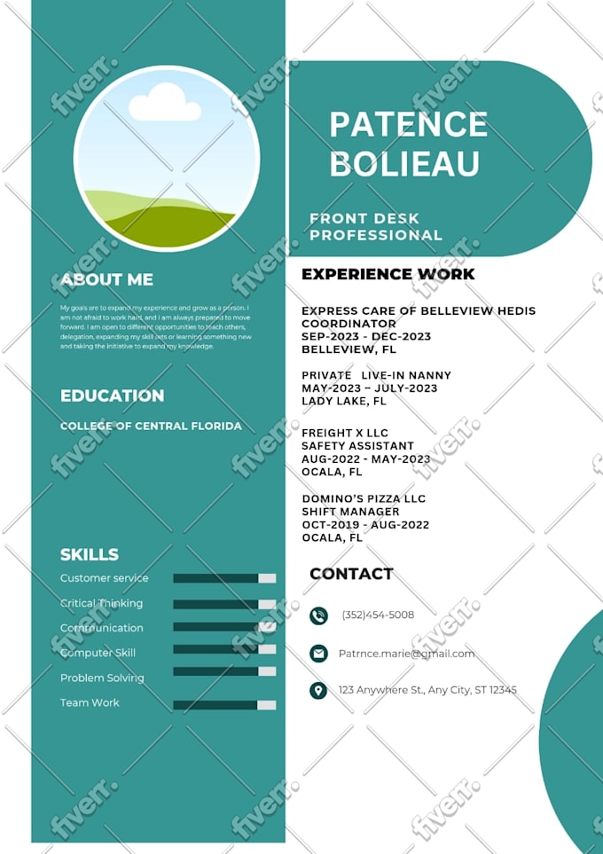 write a professional resume and cover letter and CV