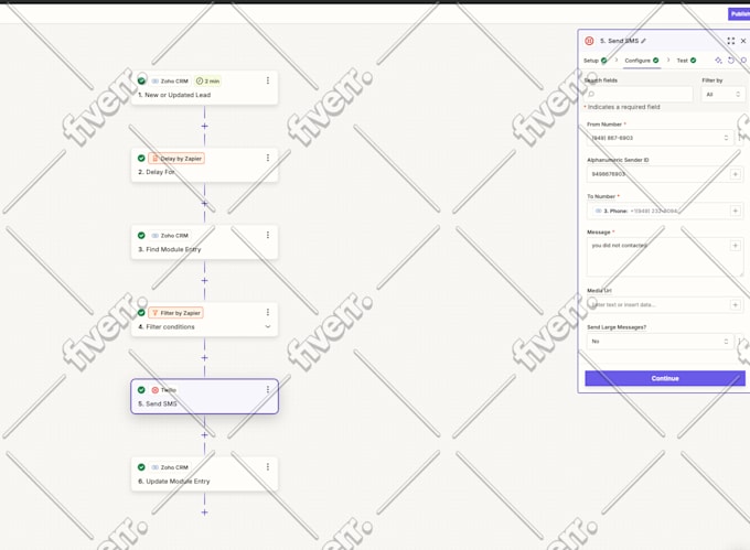 do zapier automation, chatbot, twilio SMS bot
