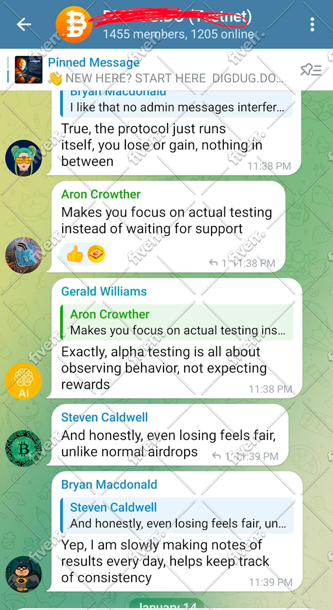 be your telegram moderator with 20 chatters in your crypto group
