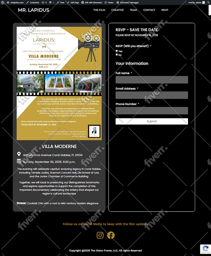 design landing page with elementor pro