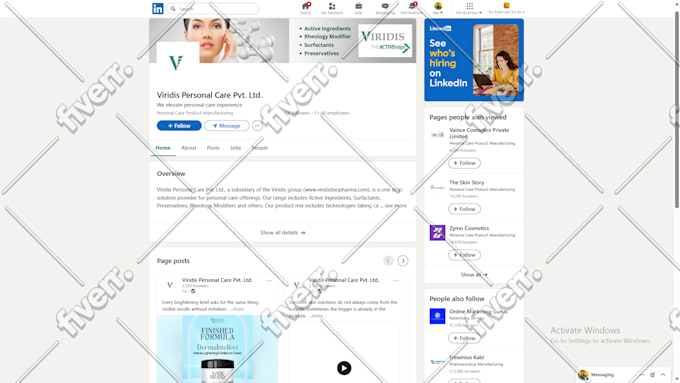 create your linkedin company page and business page, profile optimization