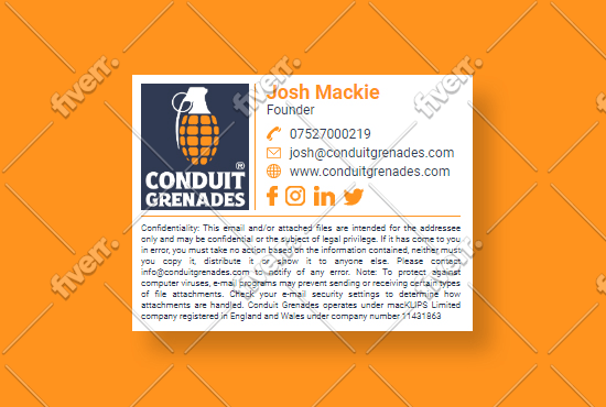 editable HTML email signature for gmail, outlook, macmail