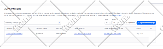 do a2p 10dlc registration, tcr compliant, simple website