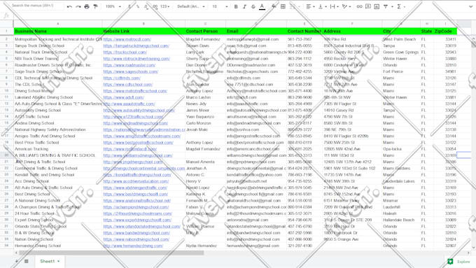 provide your targeted local business contact information