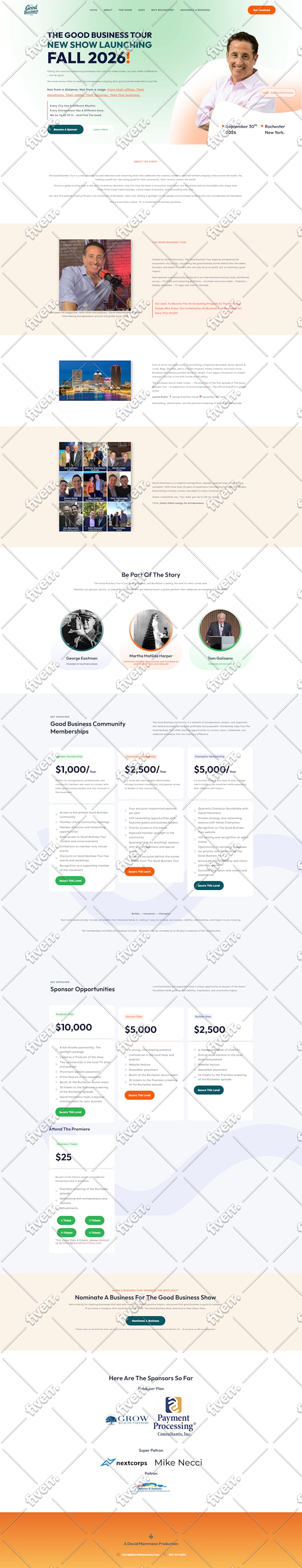create onepage website or landing page design