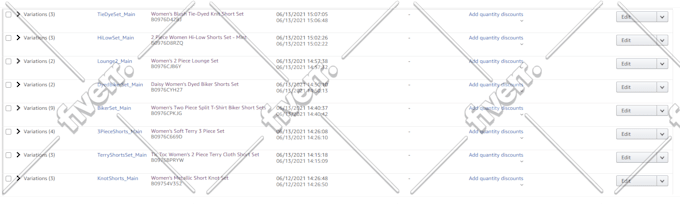 create amazon variation listing or fix amazon listing errors