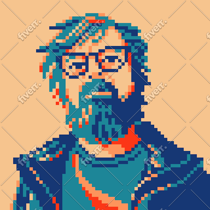 make a pixel art portrait of you