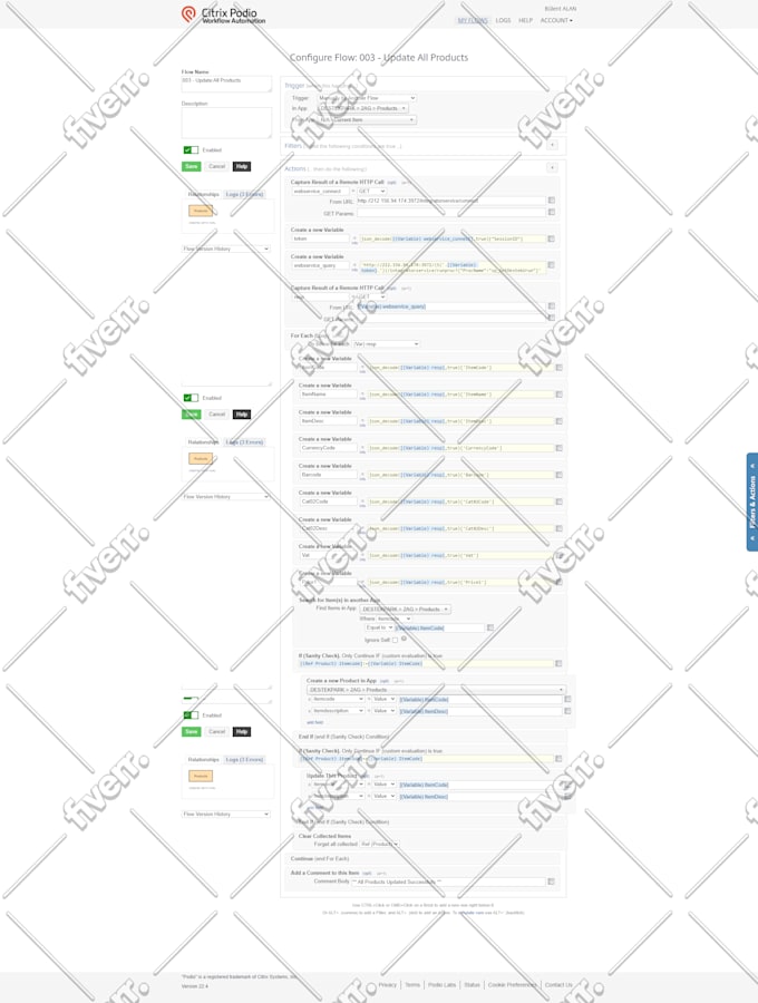 create automations or system in podio
